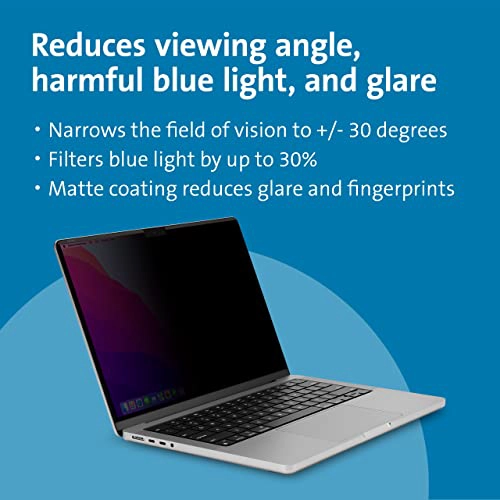 KENSINGTON MP14 PANTALLA DE PRIVACIDAD MAGNE TICA PARA MACBOOK PRO DE 14 PULGADAS 20212024 M1 M2 M3 - 4