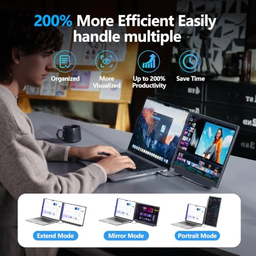 LAPTOP SCREEN EXTENDER 156 FHD 1080P IPS LAPTOP MONITOR EXTENDER FOR 13 173 LAPTOPS PLUGPLAY - 3