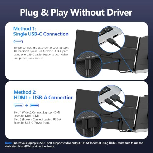 LAPTOP SCREEN EXTENDER 156 FHD 1080P IPS LAPTOP MONITOR EXTENDER FOR 13 173 LAPTOPS PLUGPLAY - 6