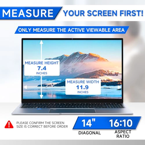 ZOEGAA PANTALLA DE PRIVACIDAD DE 4 VIAS DE 360 PARA LAPTOP DE 14 PULGADAS 1610 ESE TAMAÑO - 2