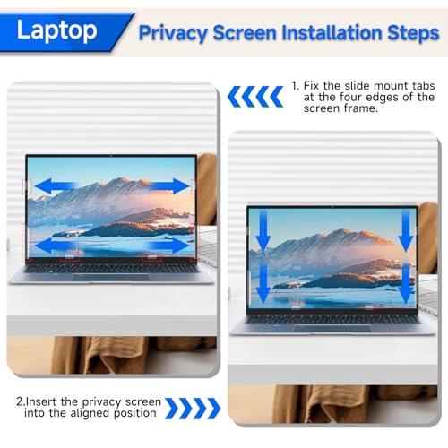 ZOEGAA PANTALLA DE PRIVACIDAD DE 4 VIAS DE 360 PARA LAPTOP DE 14 PULGADAS 1610 ESE TAMAÑO - 6