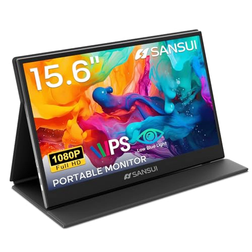 SANSUI MONITOR PORTATIL DE 156 PULGADAS FHD 1080P PARA VIAJES MONITOR ULTRADELGADO IPS - 1