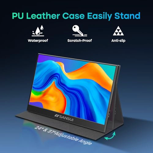 SANSUI MONITOR PORTATIL DE 156 PULGADAS FHD 1080P PARA VIAJES MONITOR ULTRADELGADO IPS - 4
