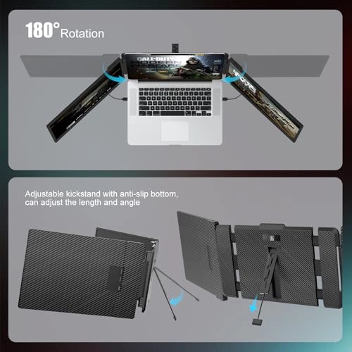 KEFEYA EXTENSOR DE PANTALLA PARA LAPTOP MONITOR PORTATIL DE 14 PULGADAS PARA LAPTOP EXTENSOR - 3