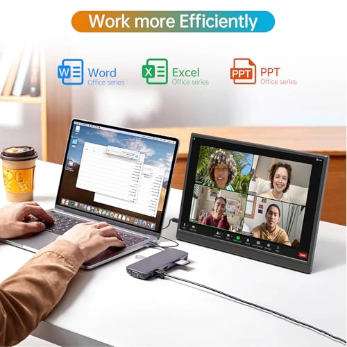 MONITOR PORTATIL DE 160 PULGADAS FHD 1920 1200P USB C HDMI ULTRADELGADO IPS PARA VIAJES PANTALLA - 6