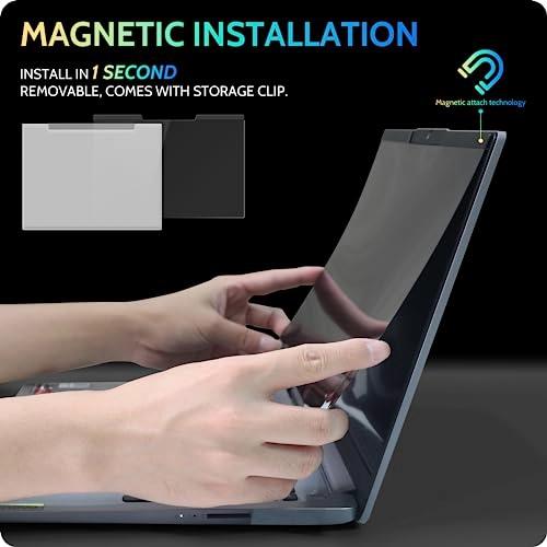 PESLV PANTALLA DE PRIVACIDAD MAGNE TICA PARA LAPTOP DE 14 PULGADAS PARA MONITOR DE COMPUTADORA - 2