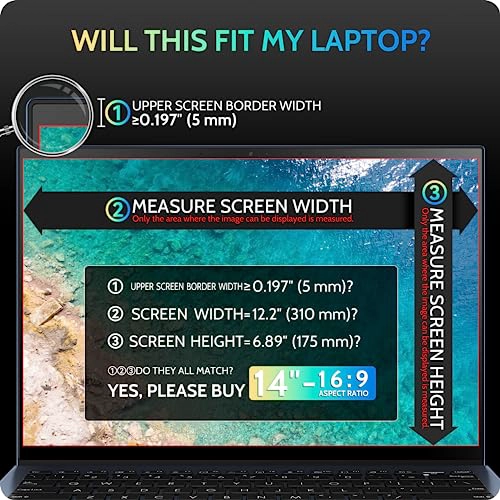 PESLV PANTALLA DE PRIVACIDAD MAGNE TICA PARA LAPTOP DE 14 PULGADAS PARA MONITOR DE COMPUTADORA - 4