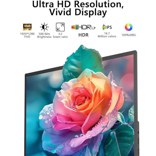 TOPMONITOR PEQUEÑO MONITOR PORTATIL 105 500 NITS 20001 FHD 1280P PANTALLA IPS MONITOR MINI - 2