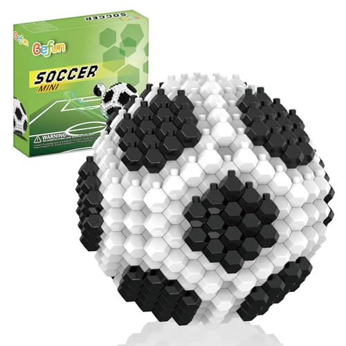 BEFUN SOCCER BUILDING BLOCK SET 215 PIECES CHALLENGING STEM KIT FOR ADULTS TEENS 14 3D MINI SOCCER - 1