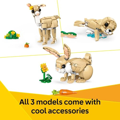 LEGO CREATOR 3 EN 1 JUGUETES LINDO CONEJO JUEGO DE CONSTRUCCION CON 3 OPCIONES DE CONSTRUCCION - 4