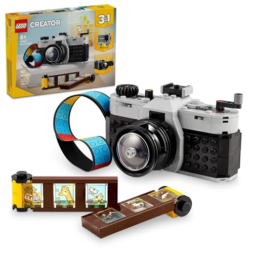 LEGO CREATOR 31147 JUGUETE DE CAMARA RETRO 3 EN 1 SE TRANSFORMA A UNA CAMARA DE VIDEO RETRO O - 1