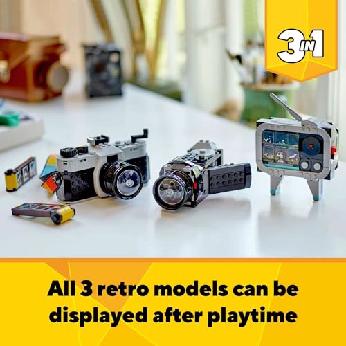 LEGO CREATOR 31147 JUGUETE DE CAMARA RETRO 3 EN 1 SE TRANSFORMA A UNA CAMARA DE VIDEO RETRO O - 5
