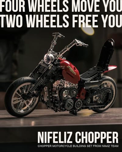 NIFELIZ CHOPPER JUEGO DE CONSTRUCCION DE MOTOCICLETA PARA ADULTOS MODELO CLASICO DE MOTOCICLETA - 2