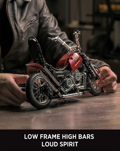 NIFELIZ CHOPPER JUEGO DE CONSTRUCCION DE MOTOCICLETA PARA ADULTOS MODELO CLASICO DE MOTOCICLETA - 4