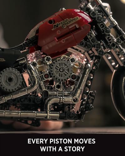 NIFELIZ CHOPPER JUEGO DE CONSTRUCCION DE MOTOCICLETA PARA ADULTOS MODELO CLASICO DE MOTOCICLETA - 5