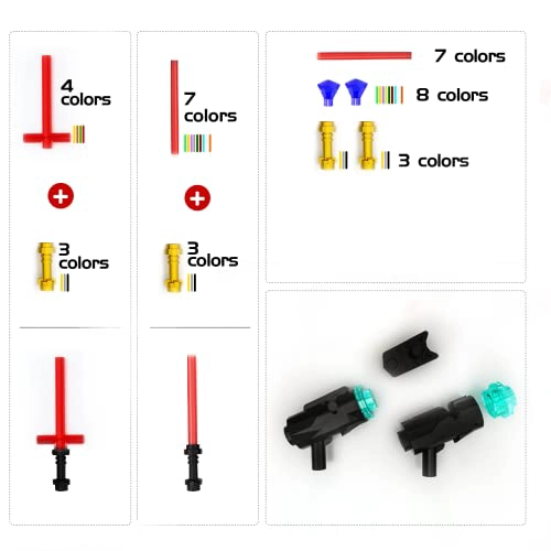 PAQUETE DE 105 PIEZAS DE BLOQUES DE CONSTRUCCION DE ESPADA LIGERA PARA FANATICOS DE LEGO STAR WARS - 3