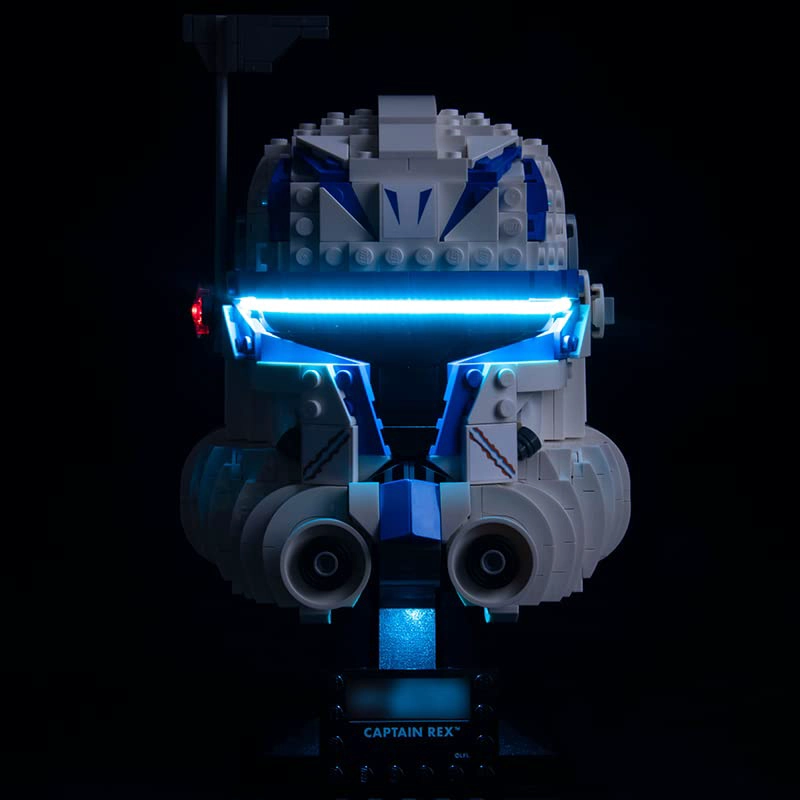 BRICKBLING LUZ LED COMPATIBLE CON EL JUEGO DE CASCO LEGO CAPTAIN REX 75349 SOLO LUCES NUEVA - 1