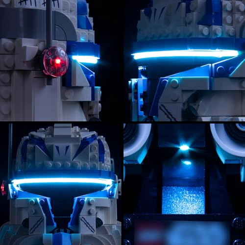 BRICKBLING LUZ LED COMPATIBLE CON EL JUEGO DE CASCO LEGO CAPTAIN REX 75349 SOLO LUCES NUEVA - 4