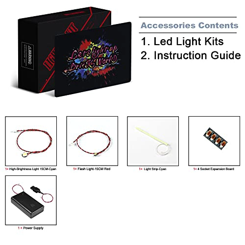 BRICKBLING LUZ LED COMPATIBLE CON EL JUEGO DE CASCO LEGO CAPTAIN REX 75349 SOLO LUCES NUEVA - 5