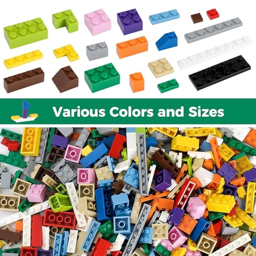 HUIZDQ 1500 PIEZAS DE LADRILLOS DE CONSTRUCCION BLOQUES PEQUEÑOS CLASICOS A GRANEL JUEGO - 3
