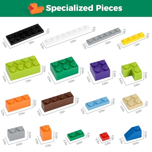 HUIZDQ 1500 PIEZAS DE LADRILLOS DE CONSTRUCCION BLOQUES PEQUEÑOS CLASICOS A GRANEL JUEGO - 4