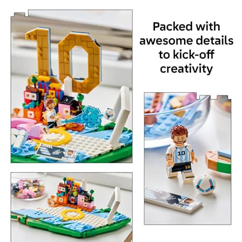 LEGO EDITIONS LIONEL MESSI JUEGO DE COLECCIONISTA JUGUETE DE CONSTRUCCION PARA NIÑOS COLECCIONABLE - 4