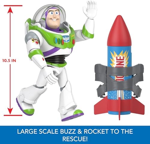 MATTEL DISNEY AND PIXAR TOY STORY FIGURA DE ACCION PARLANTE ROCKET RESCUE BUZZ LIGHTYEAR CON MAS - 3
