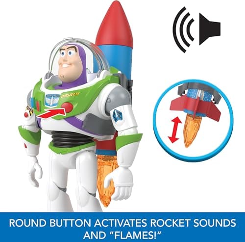 MATTEL DISNEY AND PIXAR TOY STORY FIGURA DE ACCION PARLANTE ROCKET RESCUE BUZZ LIGHTYEAR CON MAS - 5
