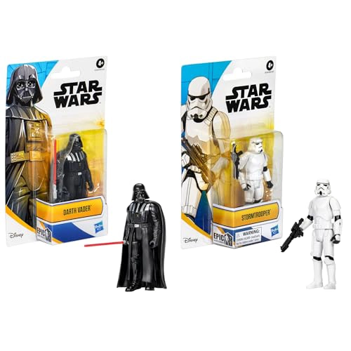 STAR WARS EPIC HERO SERIES PAQUETE DE DOS FIGURAS DE ACCION DE DARTH VADER Y STORMTROOPER DE 4 - 4