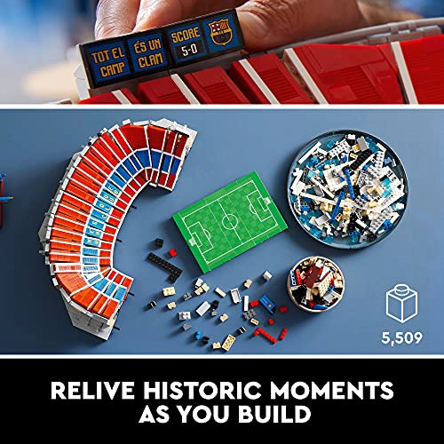 LEGO ICONS CAMP NOU FC BARCELONA SOCCER STADIUM 10284 KIT DE CONSTRUCCION GRANDE PARA ADULTOS IDEA - 3