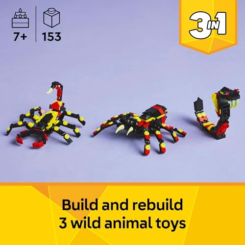 LEGO CREATOR 31159 JUGUETE DE ARAÑA SORPRENDENTE DE ANIMALES SALVAJES 3 EN 1 JUGUETE - 2