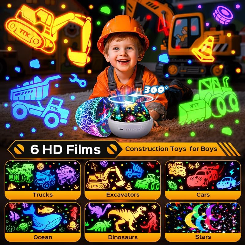PIKOY JUGUETES DE EXCAVADORA DE CONSTRUCCION15 SONIDOS Y 6 PELICULASJUGUETES DE CAMION PARA EDADES - 2