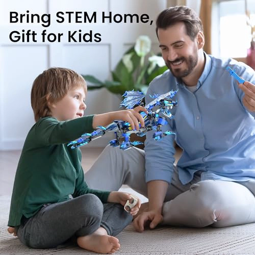 SILLBIRD KIT DE CONSTRUCCION DE DRAGON CON CONTROL REMOTO REGALOS STEM PARA NIÑOS DE 8 A 12 AÑOS - 2