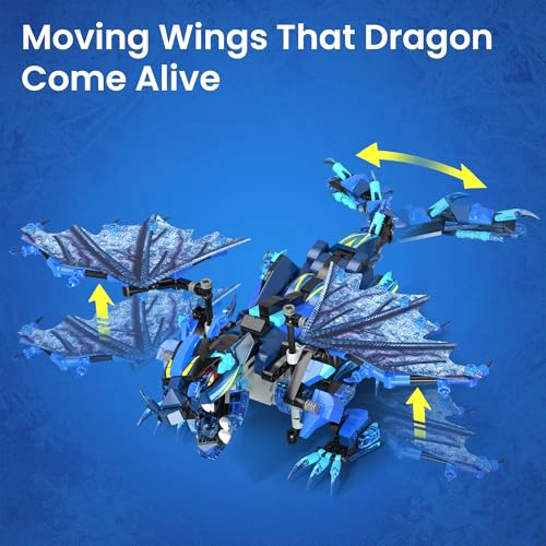 SILLBIRD KIT DE CONSTRUCCION DE DRAGON CON CONTROL REMOTO REGALOS STEM PARA NIÑOS DE 8 A 12 AÑOS - 5