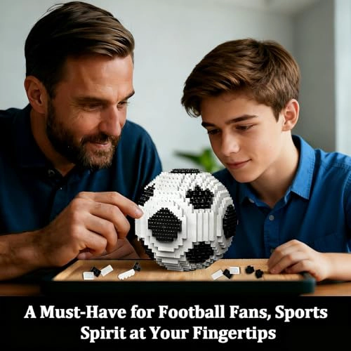 JUEGO DE CONSTRUCCION DE BALON DE FUTBOL DESAFIANTE JUGUETE EDUCATIVO STEM DE MICROLADRILLOS - 6