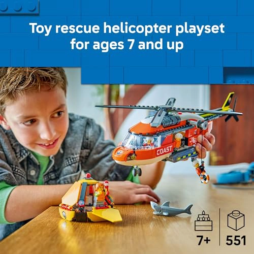 LEGO CITY COAST GUARD HELICOPTERO DE JUGUETE DE CONSTRUCCION PARA NIÑOS JUEGO DE RESPUESTA - 2