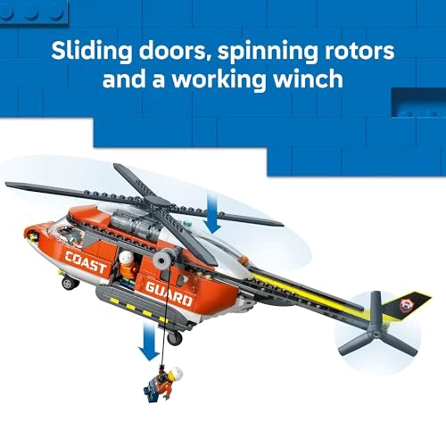 LEGO CITY COAST GUARD HELICOPTERO DE JUGUETE DE CONSTRUCCION PARA NIÑOS JUEGO DE RESPUESTA - 3
