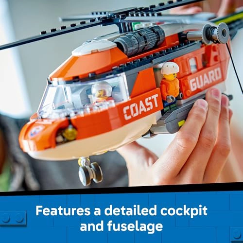 LEGO CITY COAST GUARD HELICOPTERO DE JUGUETE DE CONSTRUCCION PARA NIÑOS JUEGO DE RESPUESTA - 4