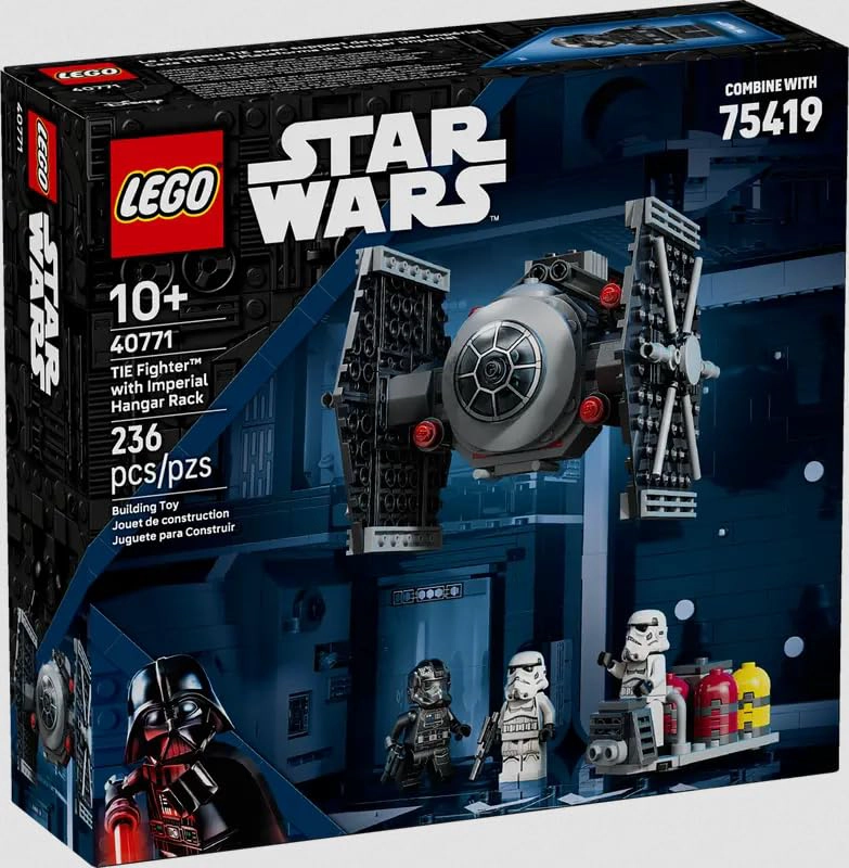 LEGO STAR WARS TIE FIGHTER CON ESTANTE DE HANGAR IMPERIAL 236 PIEZAS 40771 - 1