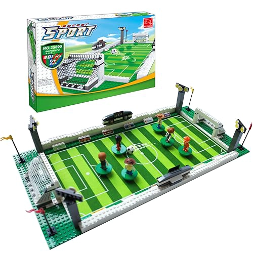 JUEGO DE BLOQUES DE CONSTRUCCION DE CAMPO DE FUTBOL COMPATIBLE CON JUEGO DE LEGO DE FUTBOL - 1