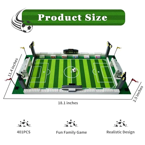 JUEGO DE BLOQUES DE CONSTRUCCION DE CAMPO DE FUTBOL COMPATIBLE CON JUEGO DE LEGO DE FUTBOL - 2