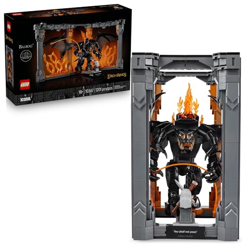 LEGO ICONS THE LORD OF THE RINGS BALROG BOOK NOOK KIT KIT DE CONSTRUCCION DE MANUALIDADES DIY - 1