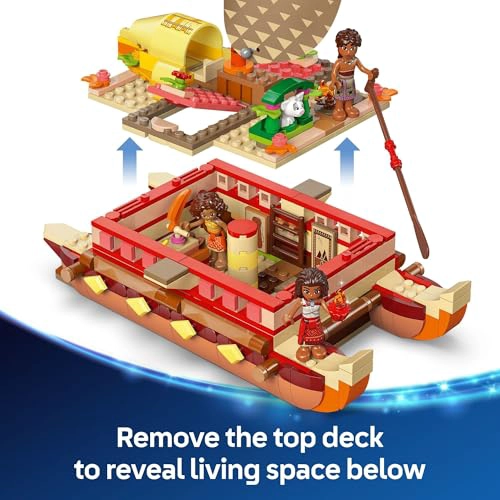 LEGO DISNEY CANOA DE AVENTURA DE MOANA SET DE JUGUETE DE CONSTRUCCION BARCO DE JUGUETE DE JUEGO - 5