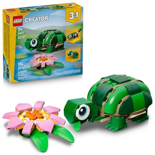 LEGO CREATOR 3 EN 1 TORTUGA CON UNA FLOR DE NENUFAR JUGUETE DE CONSTRUCCION PARA NIÑAS Y NIÑOS - 1