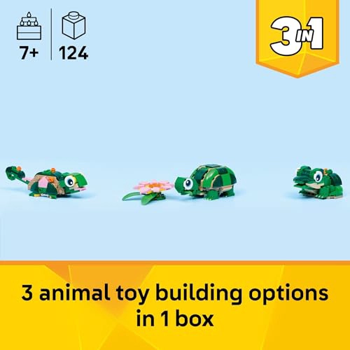 LEGO CREATOR 3 EN 1 TORTUGA CON UNA FLOR DE NENUFAR JUGUETE DE CONSTRUCCION PARA NIÑAS Y NIÑOS - 2