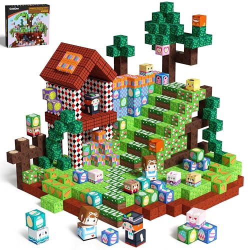 GOBIDEX JUGUETES DE CONSTRUCCION DE BLOQUES MAGNE TICOS DE 100 PIEZAS PARA NIÑAS Y NIÑOS DE 3 AÑOS - 1