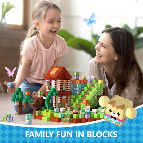 GOBIDEX JUGUETES DE CONSTRUCCION DE BLOQUES MAGNE TICOS DE 100 PIEZAS PARA NIÑAS Y NIÑOS DE 3 AÑOS - 4