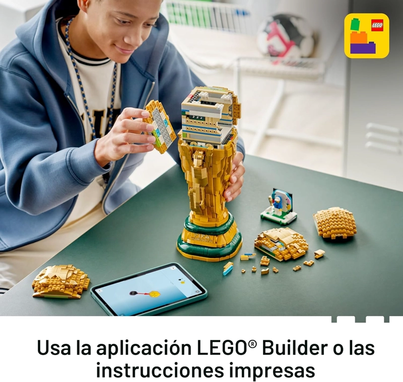 CONJUNTO DE CONSTRUCCION DEL TROFEO OFICIAL DEL MUNDIAL DE LA FIFA DE LEGO EDICIONES KIT - 2