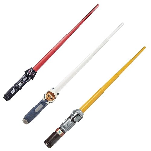 STAR WARS ESCUADRON DE SABLES DE LUZ DE 3 UNIDADES SABLES DE LUZ DE THE MANDALORIAN AHSOKA Y DARTH - 2