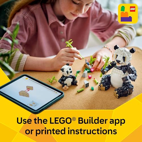 LEGO CREATOR 3 EN 1 FAMILIA DE PANDAS SALVAJES KIT DE JUGUETES DE CONSTRUCCION PARA NIÑOS CON 3 - 6